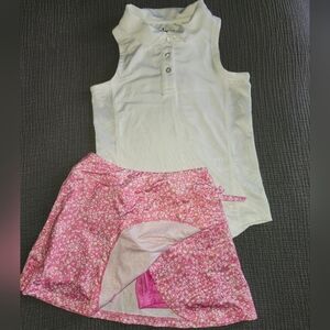 Turtles & Tees Girls 2pc Bella Skort Elsie Polo Sz 5 6